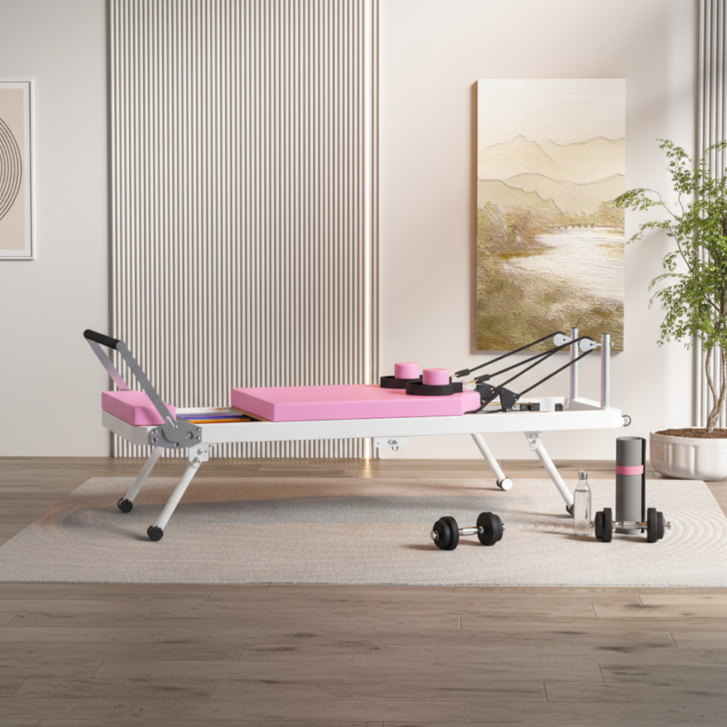 Foldable Pilates Reformer Machine – Home Gym Essential